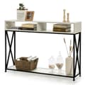 Miniatyrbillede 8 af 8: Konsolbord, 47x9x31 tommer, Hvid/Sort/Brun