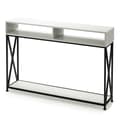 Miniatyrbillede 1 af 8: Konsolbord, 47x9x31 tommer, Hvid/Sort/Brun