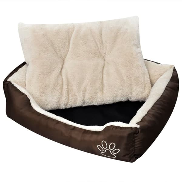 vidaXL varm hundeseng med pude S