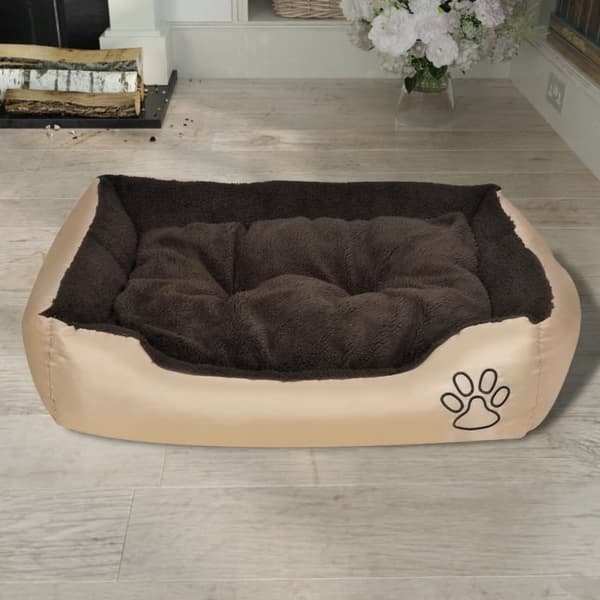 vidaXL varm hundeseng med pude L