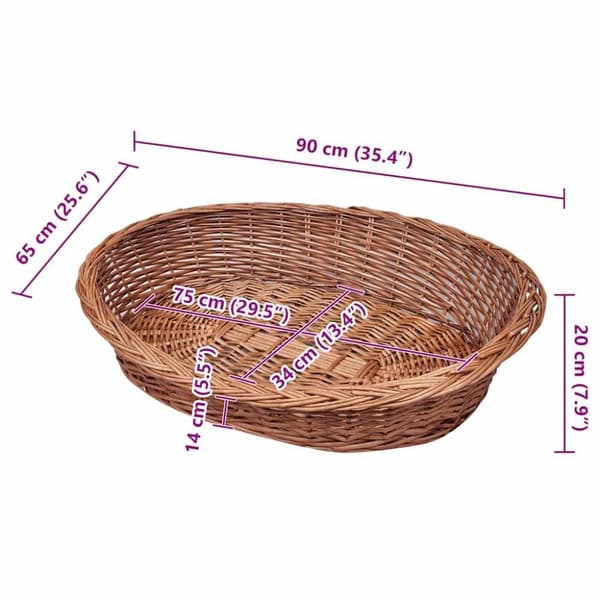 vidaXL Hundkorg/husdjursbädd pil 90 cm