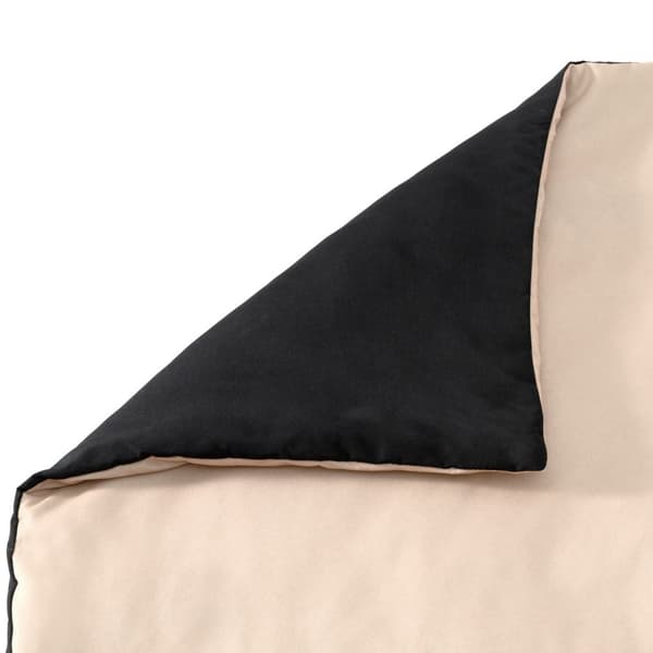 Hundeseng i polyester - sort/beige