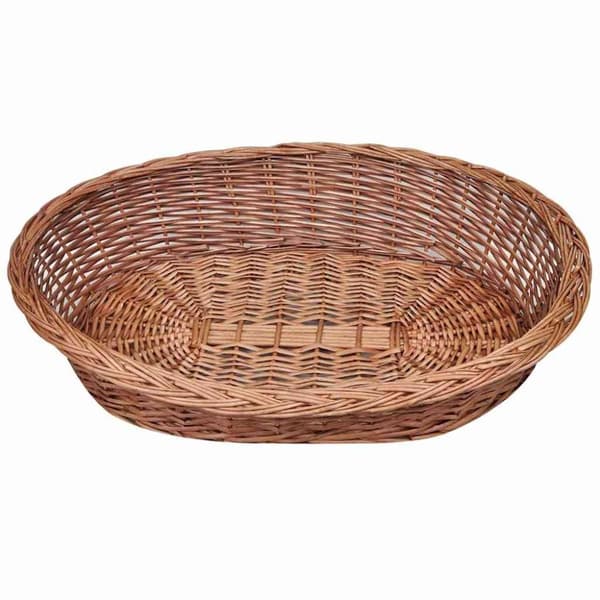 vidaXL hundekurv 90 cm pileflet naturfarvet