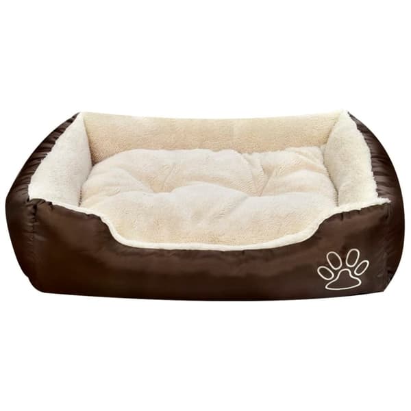 vidaXL hundeseng XXL brun og beige
