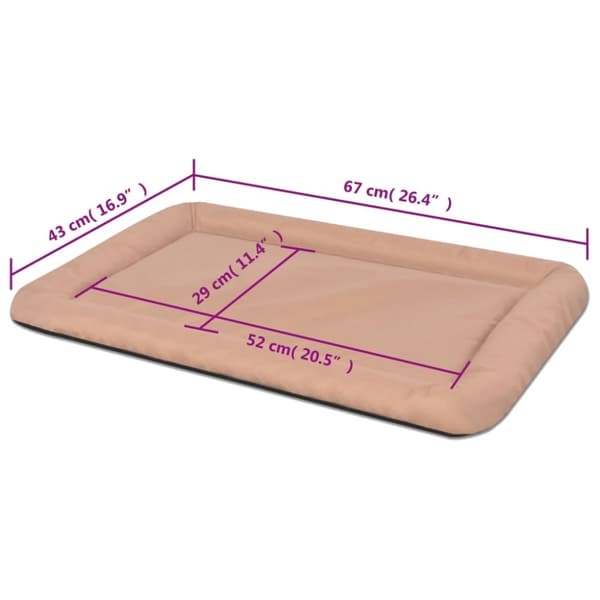 vidaXL Hundmadrass storlek L beige