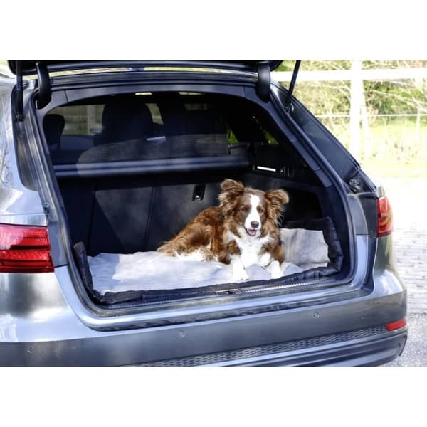 Kerbl rejsetæppe til hunde 140x100 cm grå og sort 81265