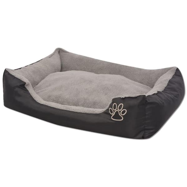 vidaXL hundeseng med polstret hynde str. XL sort