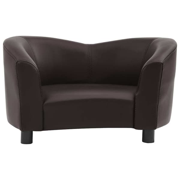 vidaXL Hundsoffa brun 67x41x39 cm konstläder