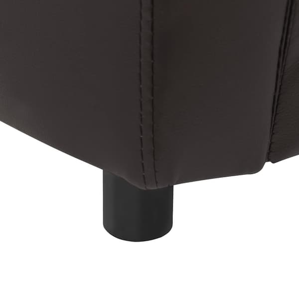 vidaXL Hundsoffa brun 67x41x39 cm konstläder