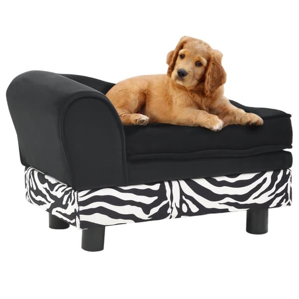 vidaXL hundesofa 57x34x36 cm plys sort