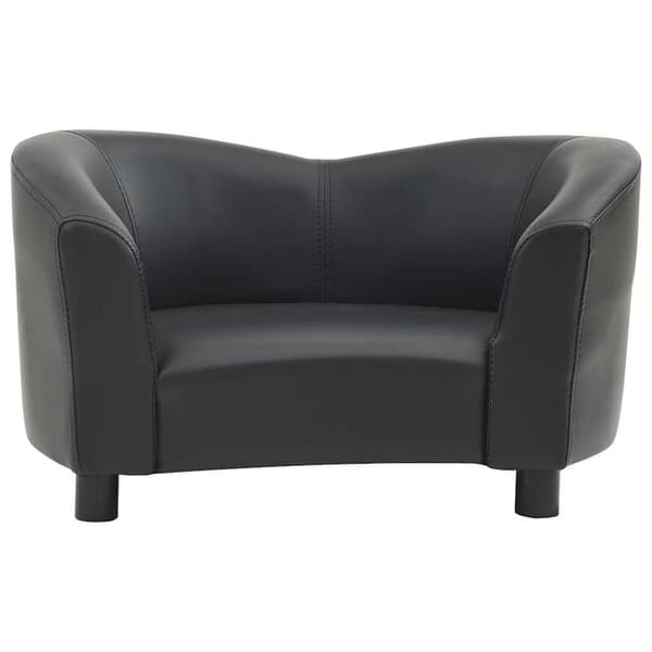 vidaXL hundesofa 67x41x39 cm kunstlæder sort