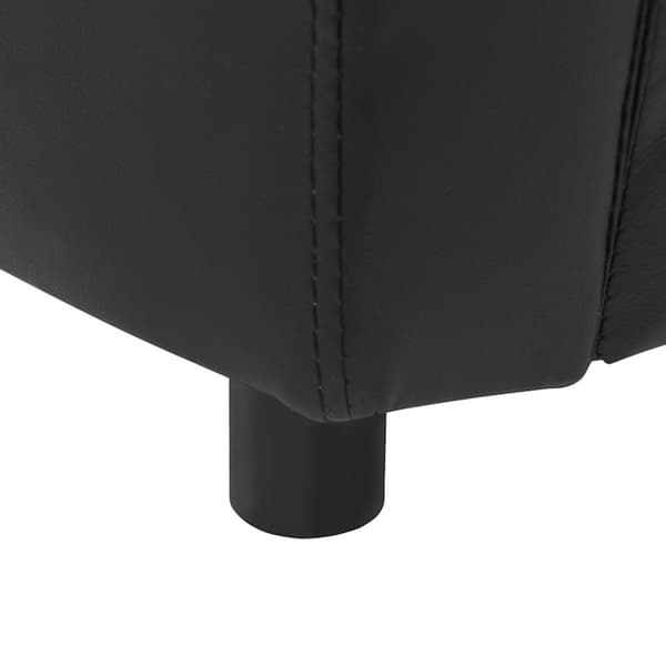 vidaXL hundesofa 67x41x39 cm kunstlæder sort