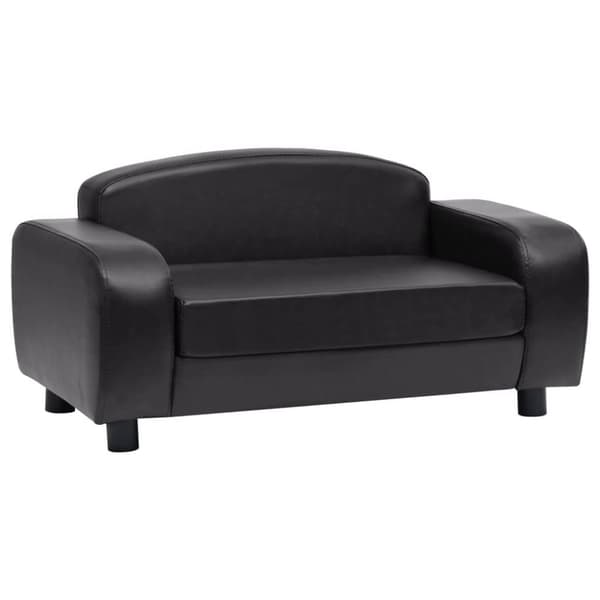 vidaXL hundesofa 80x50x40 cm kunstlæder sort