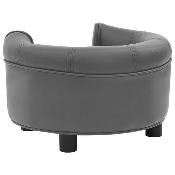 vidaXL hundesofa 48x48x32 cm plys og kunstlæder grå