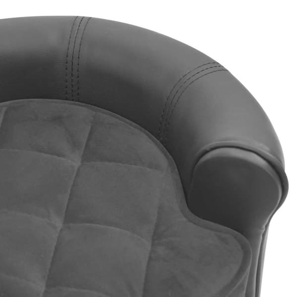 vidaXL hundesofa 48x48x32 cm plys og kunstlæder grå
