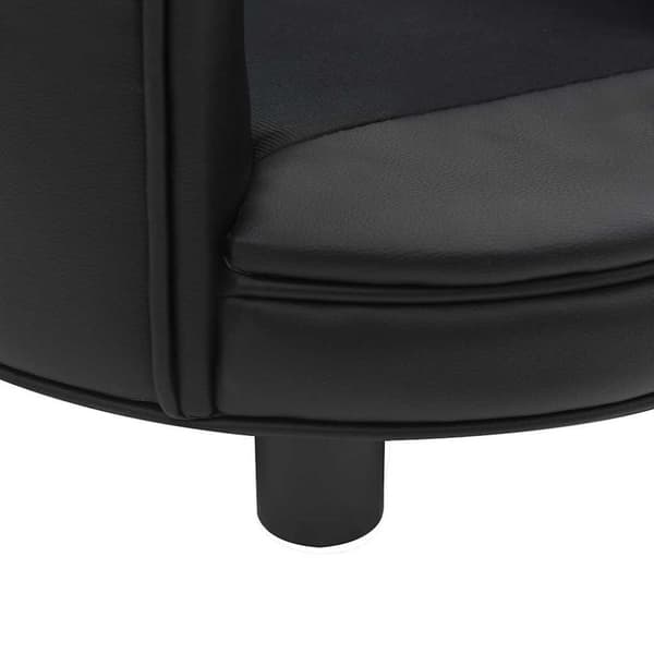 vidaXL hundesofa 48x48x32 cm plys og kunstlæder sort