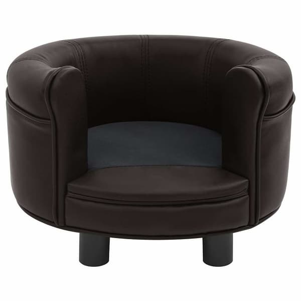 vidaXL hundesofa 48x48x32 cm plys og kunstlæder brun