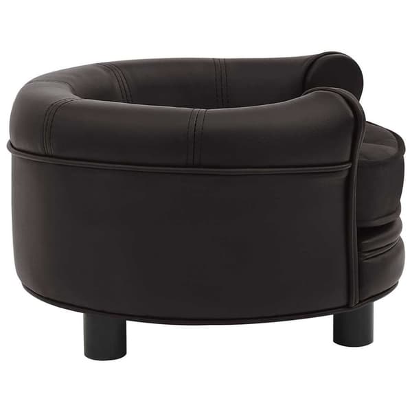 vidaXL hundesofa 48x48x32 cm plys og kunstlæder brun