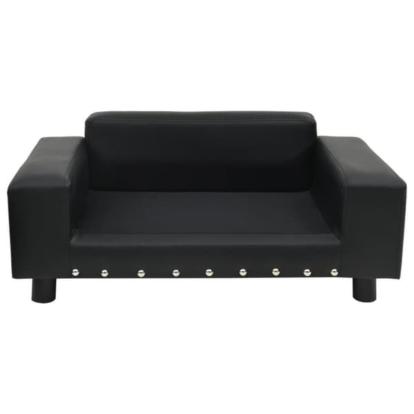 vidaXL hundesofa 81x43x31 cm plys og kunstlæder sort
