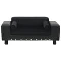 Miniatyrbillede 4 af 9: vidaXL hundesofa 81x43x31 cm plys og kunstlæder sort