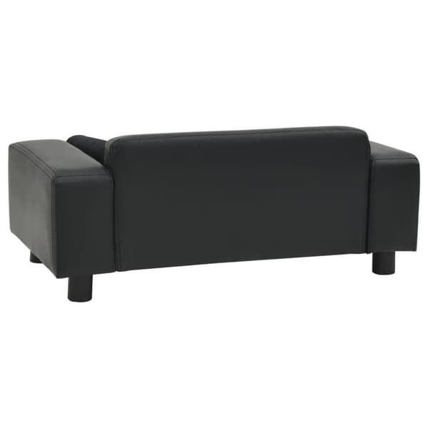 vidaXL hundesofa 81x43x31 cm plys og kunstlæder sort