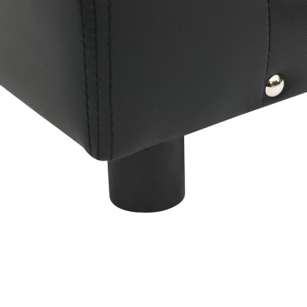 vidaXL hundesofa 81x43x31 cm plys og kunstlæder sort