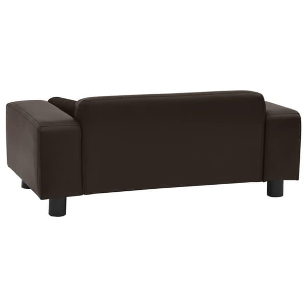 vidaXL hundesofa 81x43x31 cm plys og kunstlæder brun