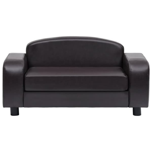 vidaXL hundesofa 80x50x40 cm kunstlæder brun