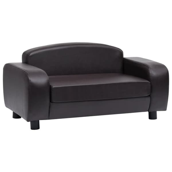 vidaXL hundesofa 80x50x40 cm kunstlæder brun