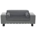 Miniatyrbillede 3 af 9: vidaXL hundesofa 81x43x31 cm plys og kunstlæder grå