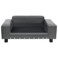 Miniatyrbillede 4 af 9: vidaXL hundesofa 81x43x31 cm plys og kunstlæder grå