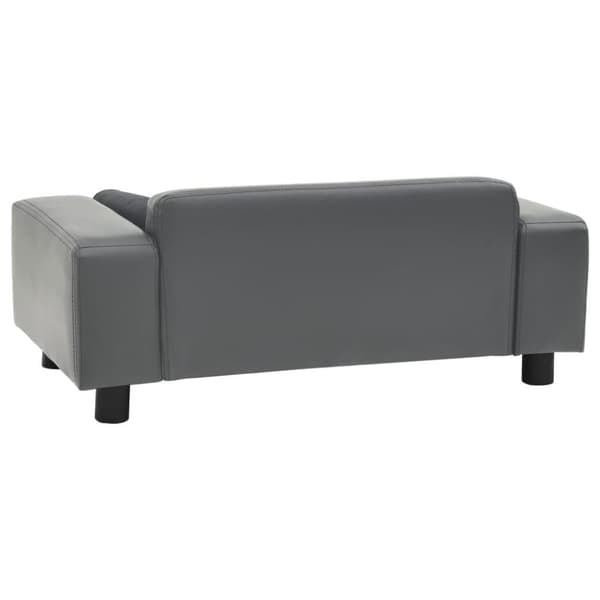 vidaXL hundesofa 81x43x31 cm plys og kunstlæder grå