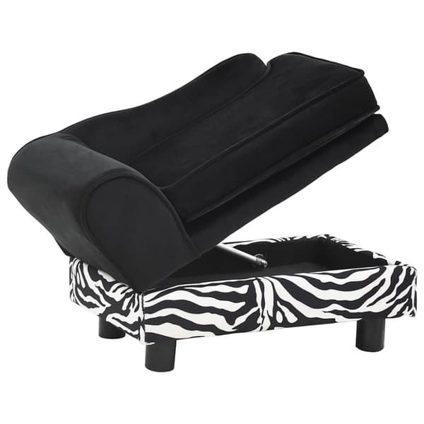 vidaXL Hundsoffa svart 57x34x36 cm plysch