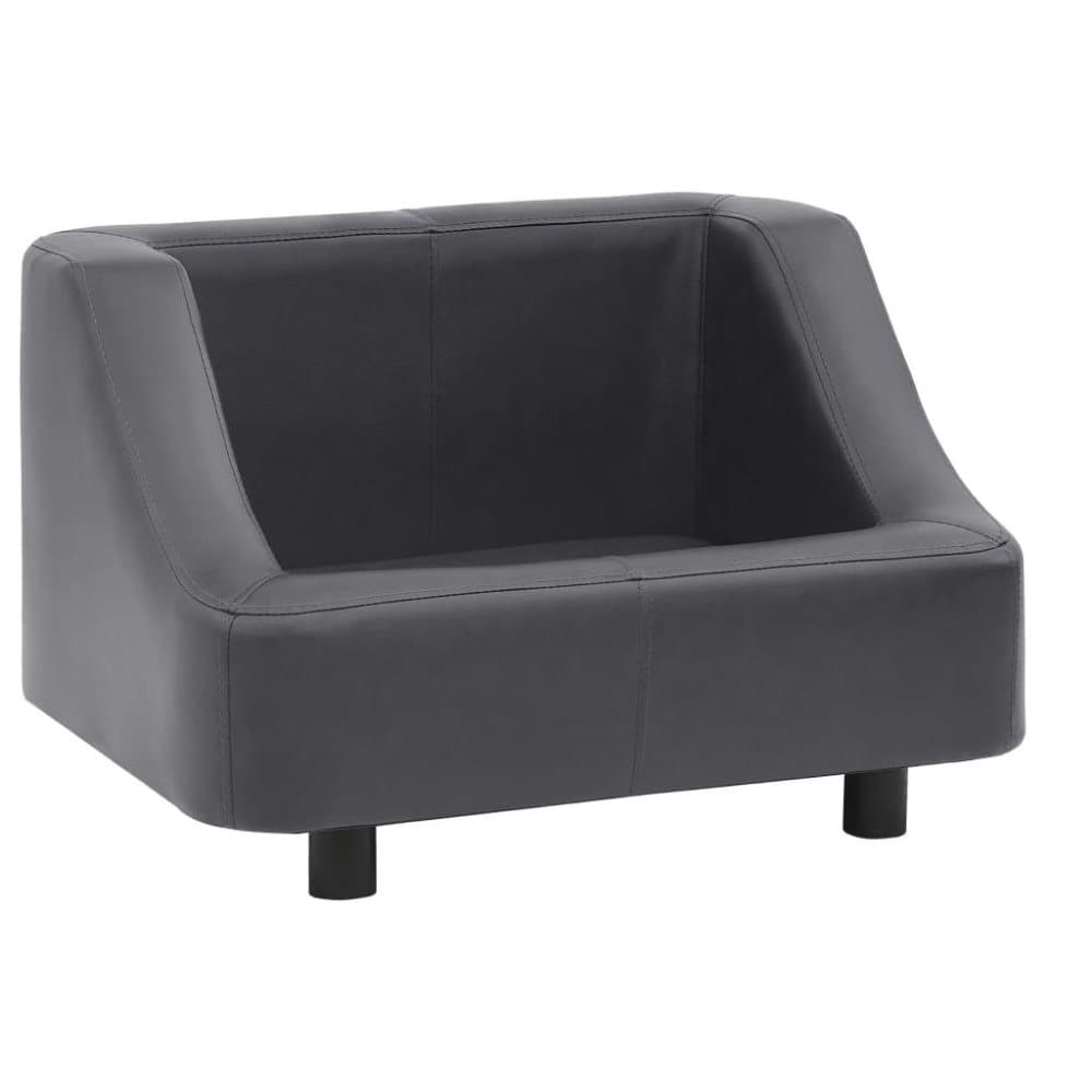 vidaXL Hundsoffa grå 67x52x40 cm konstläder