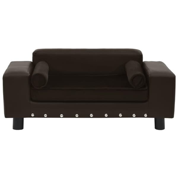 vidaXL Hundsoffa brun 81x43x31 cm plysch och konstläder
