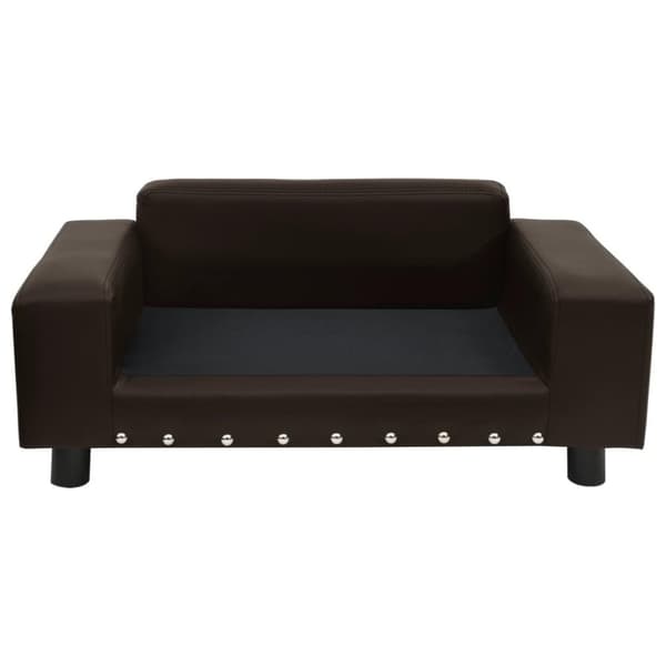 vidaXL Hundsoffa brun 81x43x31 cm plysch och konstläder