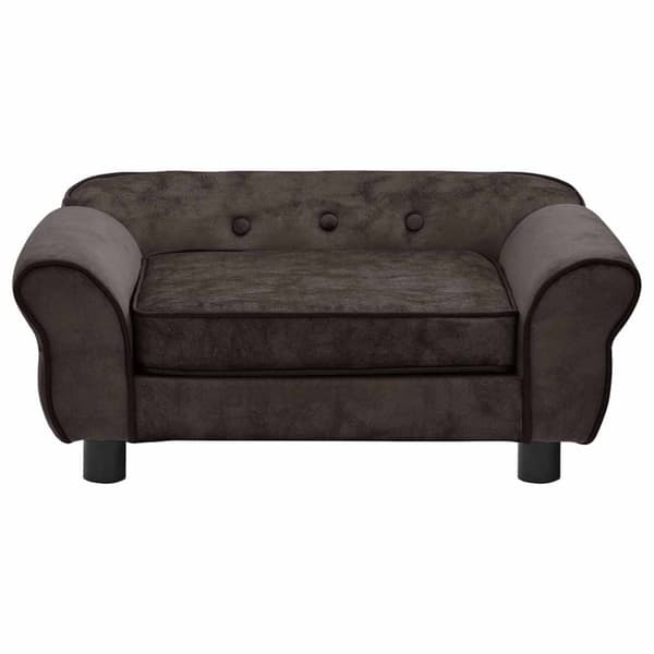 vidaXL Hundsoffa brun 72x45x30 cm plysch