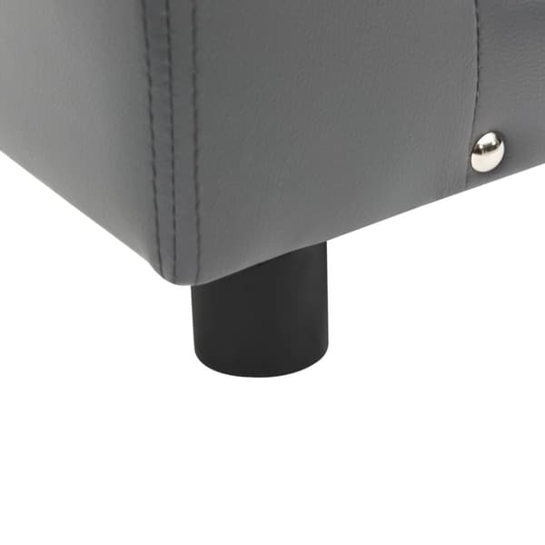 vidaXL Hundsoffa grå 81x43x31 cm plysch och konstläder