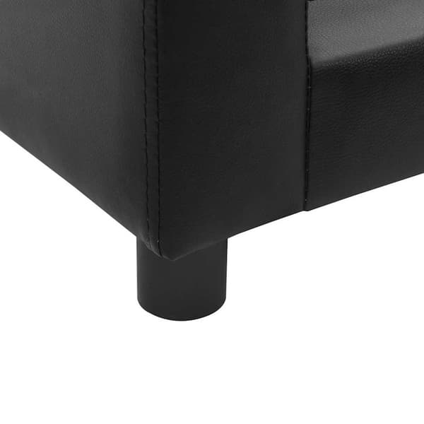 vidaXL Hundsoffa svart 60x43x30 cm plysch och konstläder