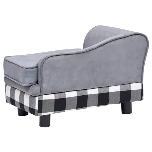 vidaXL hundesofa 57x34x36 cm plys grå