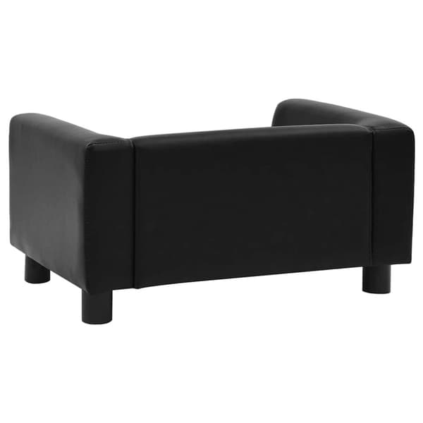 vidaXL hundesofa 60x43x30 cm plys og kunstlæder sort