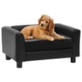 Miniatyrbillede 2 af 11: vidaXL hundesofa 60x43x30 cm plys og kunstlæder sort