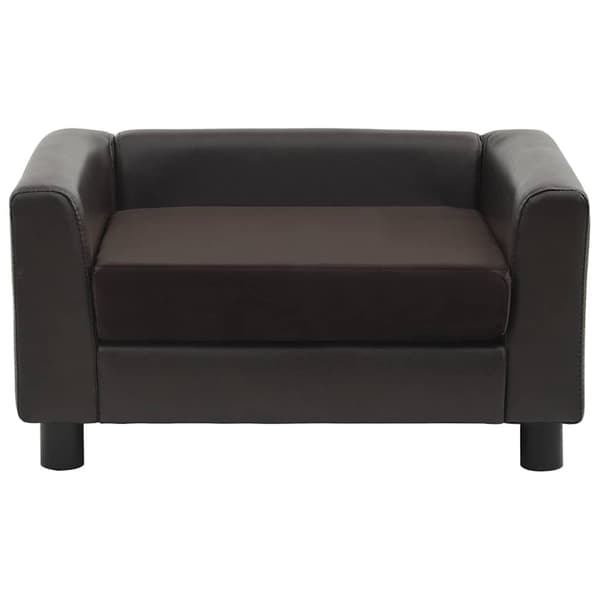 vidaXL hundesofa 60x43x30 cm plys og kunstlæder brun