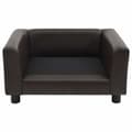 Miniatyrbillede 5 af 11: vidaXL hundesofa 60x43x30 cm plys og kunstlæder brun
