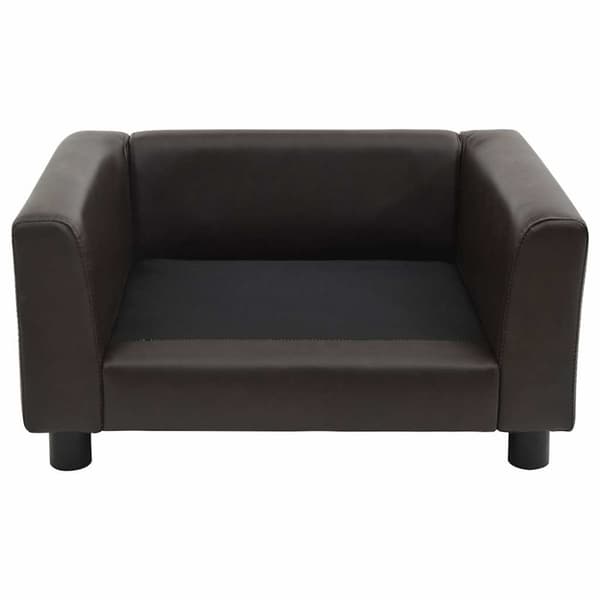 vidaXL hundesofa 60x43x30 cm plys og kunstlæder brun