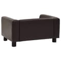 Miniatyrbillede 7 af 11: vidaXL hundesofa 60x43x30 cm plys og kunstlæder brun