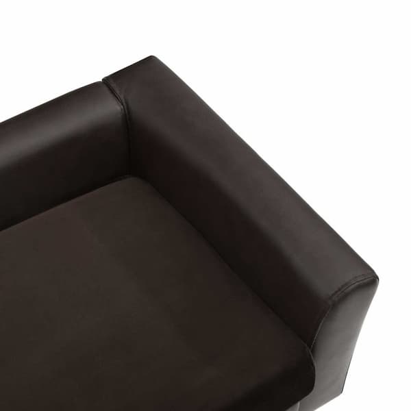 vidaXL hundesofa 60x43x30 cm plys og kunstlæder brun