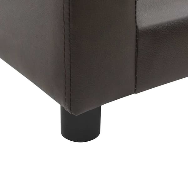 vidaXL hundesofa 60x43x30 cm plys og kunstlæder brun