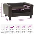 Miniatyrbillede 11 af 11: vidaXL hundesofa 60x43x30 cm plys og kunstlæder brun