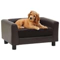 Miniatyrbillede 2 af 11: vidaXL hundesofa 60x43x30 cm plys og kunstlæder brun